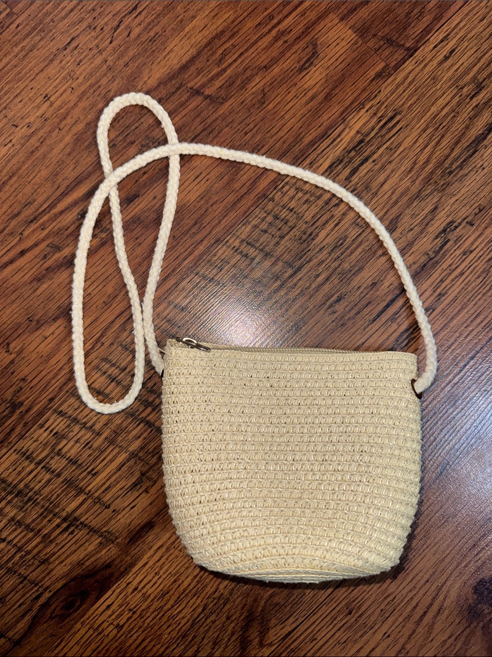 Woven Straw Crossbody Bag in Natural Cream 38.TR.14